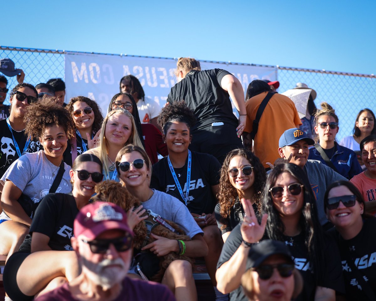 Enjoyin’ some @ConferenceUSA Softball from the bleachers 😎

#AggieUp | #NoLimitsOnUs