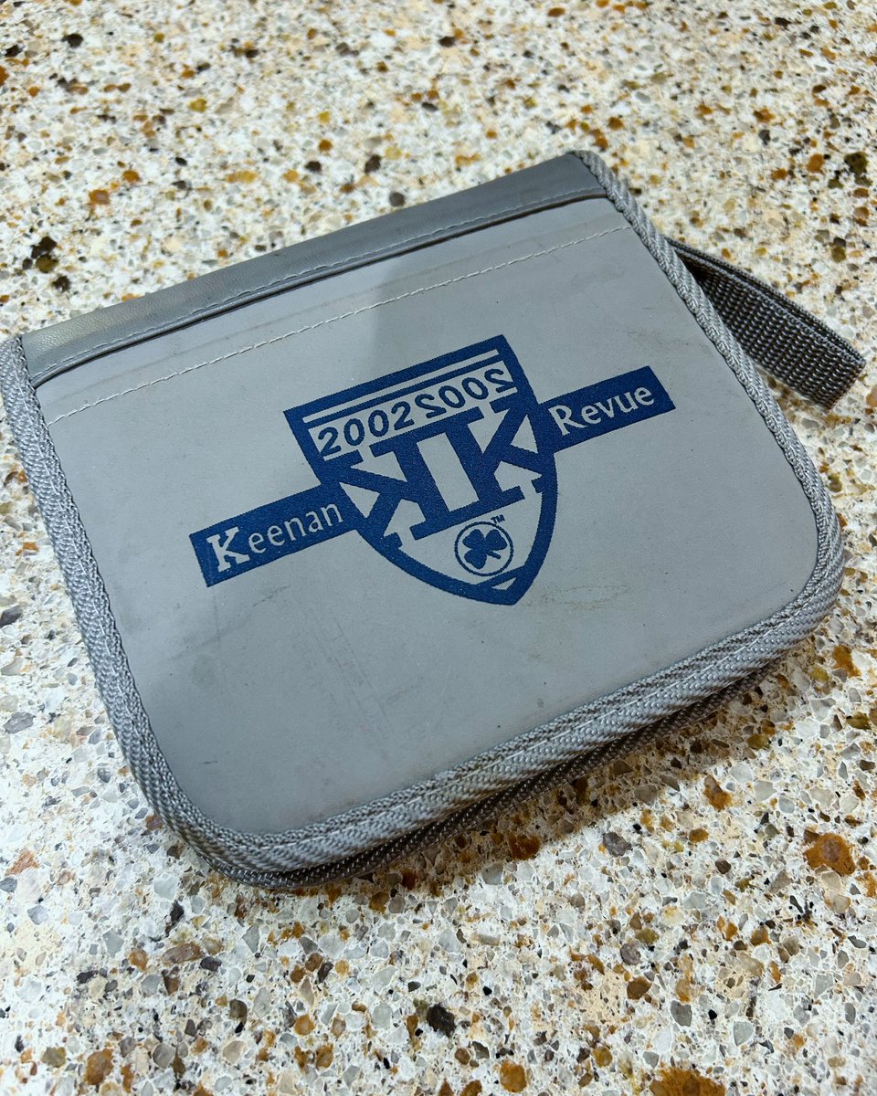HillarySchwarb's tweet image. In a box in my basement I just uncovered this piece of #NotreDame nostalgia filled with compact disc gold! My kids are so lucky that Subaru still believes in CD players.
