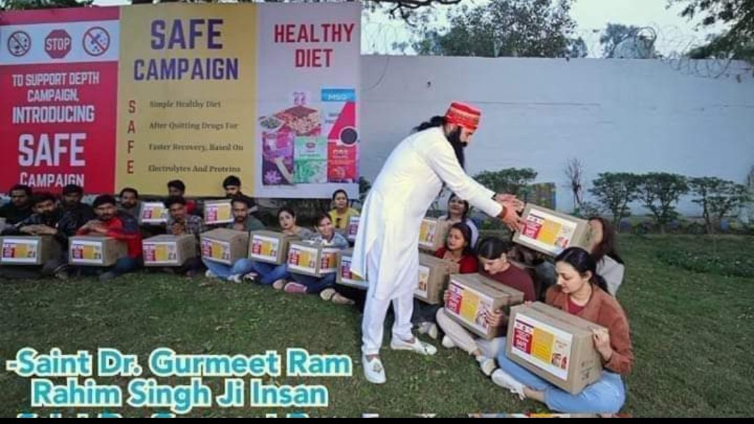 Drug abuse is the main problem of indian society now. Due to drugs youth are covered from many physical diseases & become mentally changed. DSS followers keep #Safe such peoples who left drug abuse by Safe Campaign started by Saint Ram Rahim Ji.