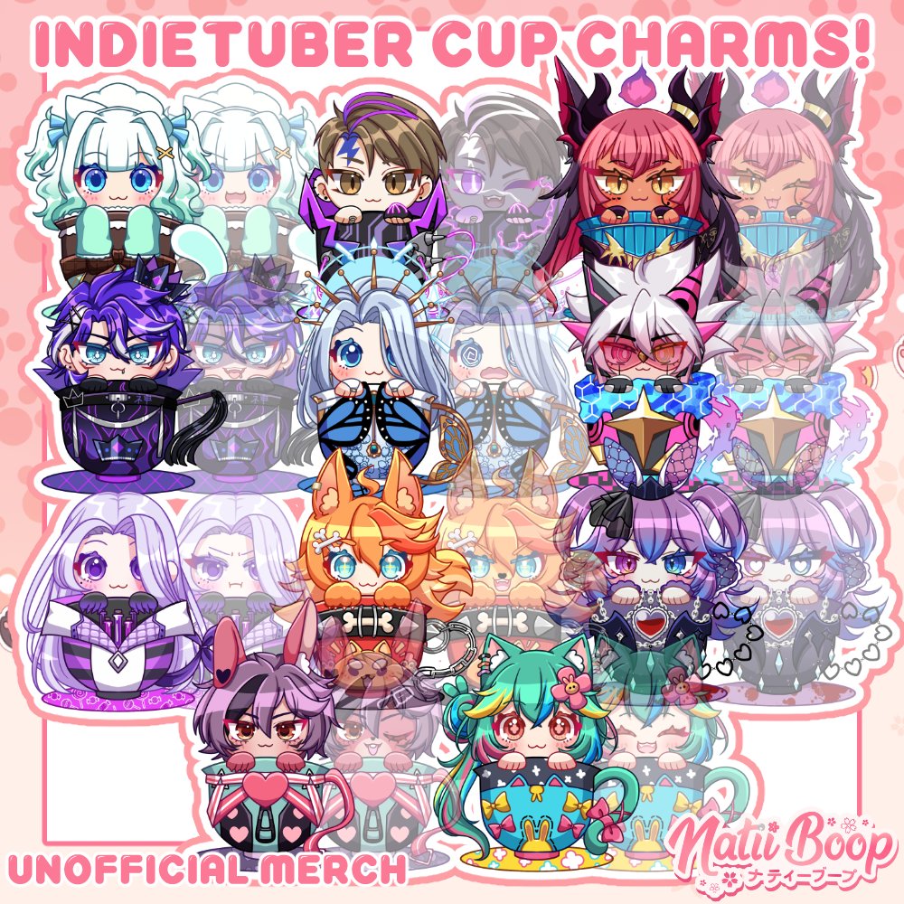 ☕IndieTuber Cup Charms Wave 2 PREORDERS ARE LIVE! ☕
3in | Double sided | Color Keychain

☕Preorders Dates: May 10- May 24 | Shipped: June 7☕
PURCHASE LINK BELOW!

#Fantography #quinnpix #TrickPix #RiiIllust #MonARTch #CyYuArt #ARTCANDII #Buffpup #cottonart #ShiaBun #rosedoArt