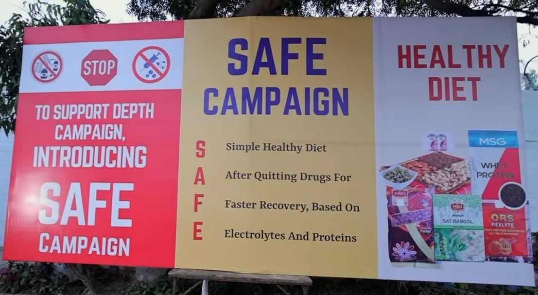 Under the #Safe protein-rich food is being given to drug addicts so that they can stay healthy. #SaintDrMSG Ji Insan Himself has started  

Safe Campaign 
Ram Rahim