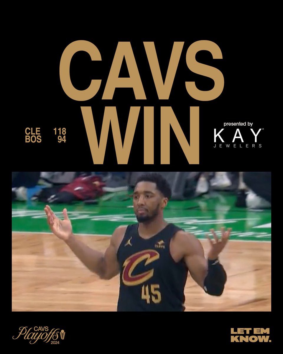 Cavs win. ¯\_(ツ)_/¯ @kayjewelers | #LetEmKnow