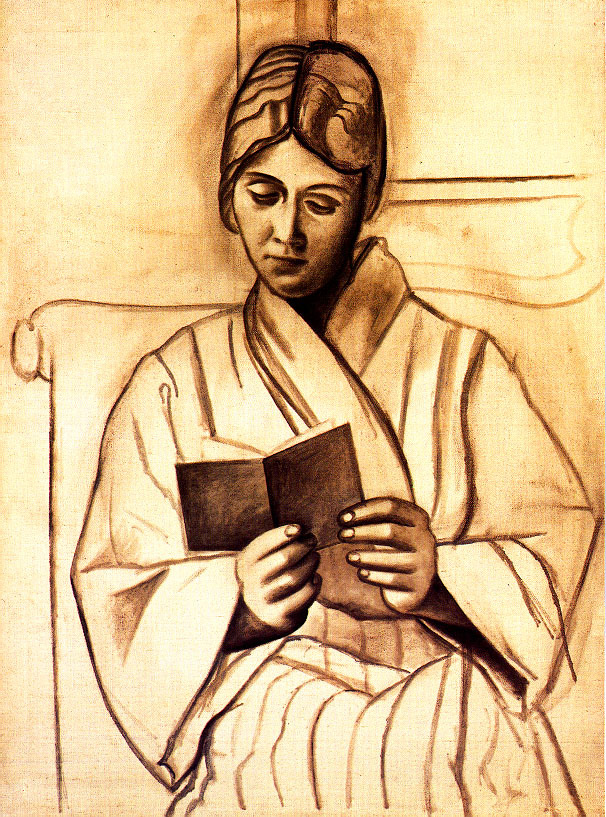 Woman reading (Olga), 1920 Get more Picasso 🍒 linktr.ee/picasso_artbot