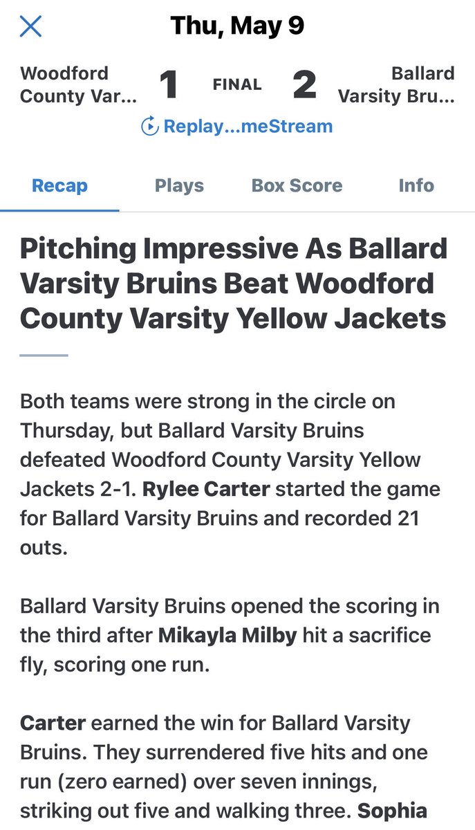 Ballard Fastpitch tweet media