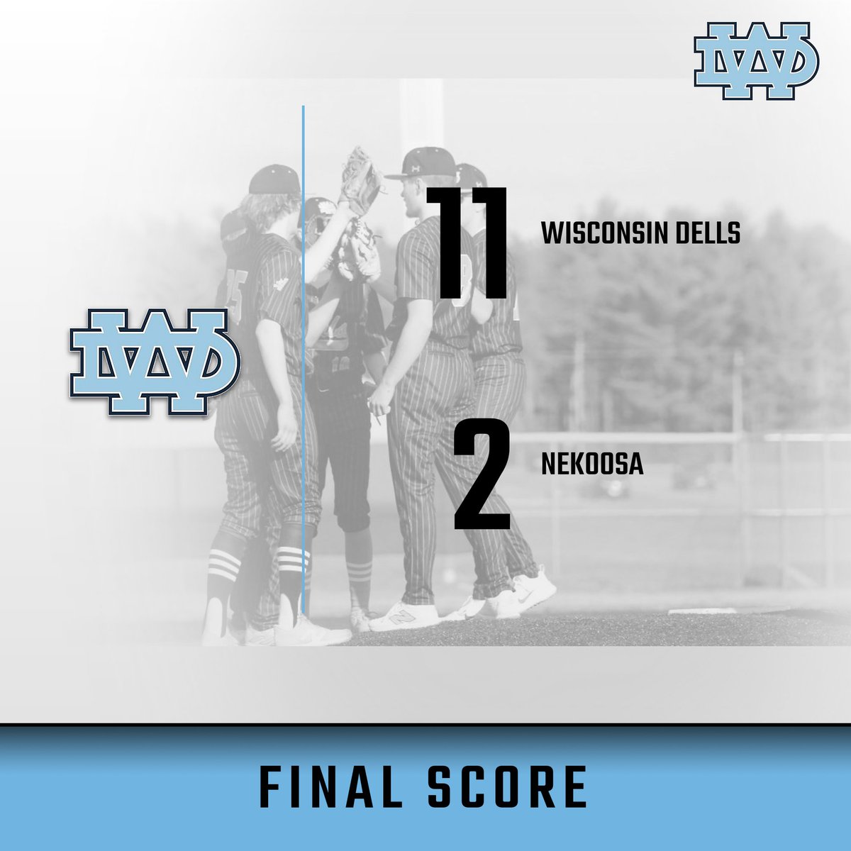 WIDellsBaseball's tweet image. Dells win!

#WeAreWD