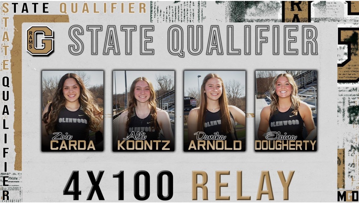 Glenwood wins the 4x100 with a time 49.69 to qualify for the State Track Meet. <a href="/GCHSGTF/">Glenwood Girls Track & Field</a>