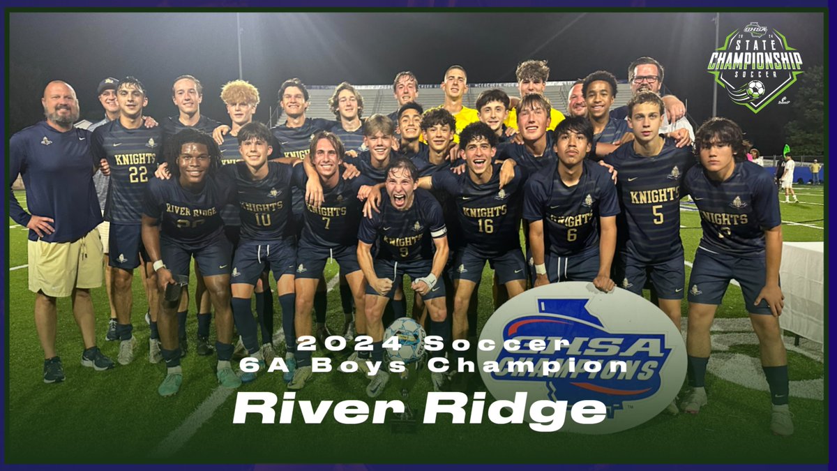 Congratulations to the River Ridge Knights! The 2024 6A Boys ⚽️🏆! Replay @NFHSNetwork @GoFanHS #Select