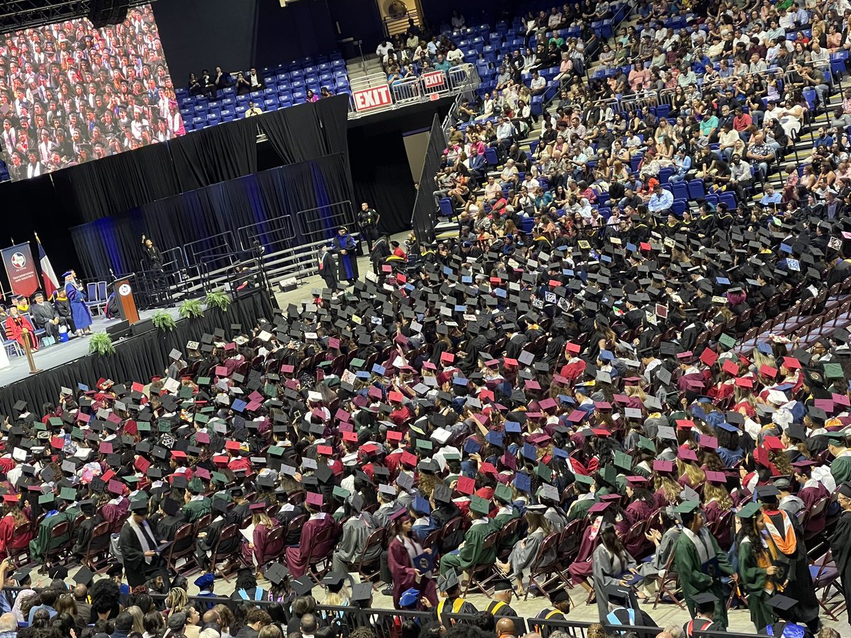 I love seeing the Blue! Go Panthers! Lone Star graduates along with their HS diploma! Proud!!!