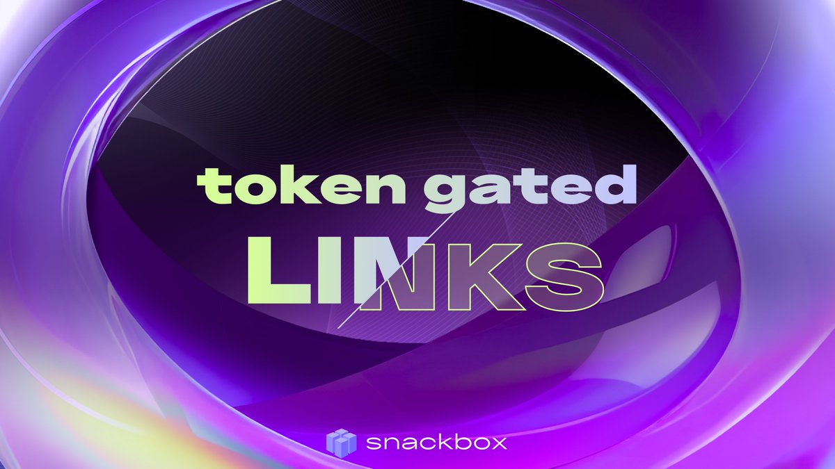 🎉 New feature for all $SNACK links! 

We’re elevating your control with token-gated links. Now, through our editor, you can gate any link, ensuring that only token holders have access. 

Compatible with any token or token amount across all EVM chains, as well as #Solana,
