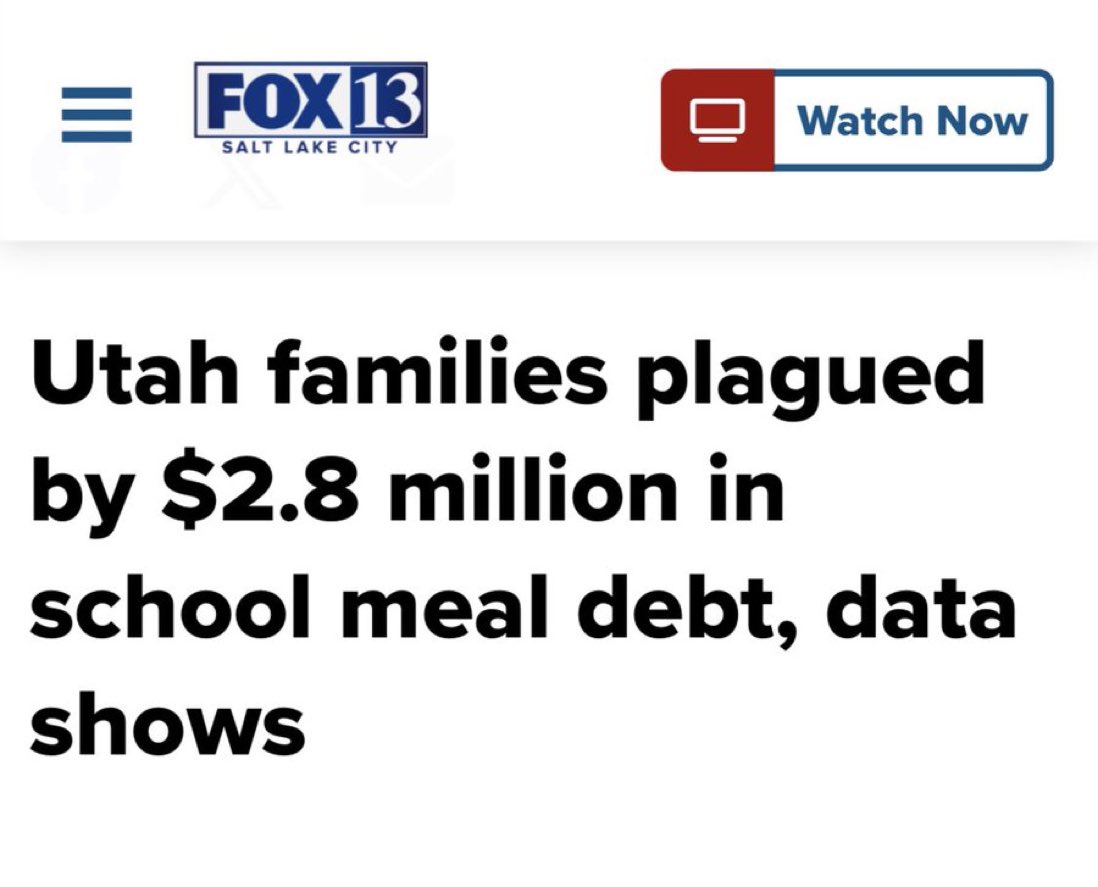 Hey folks, despite the shocking headline, it’s not all bad. After 3 years of tax cuts, the next #utleg session may look at new priorities. That means food insecure families have a few months to hire lobbyists to cater meals for legislators while they are in session. #TheUtahWay