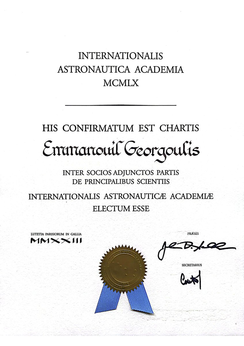 Manolis Georgoulis (@manoliskg) on Twitter photo On top of all this excitement with solar flares and eruptions, I should mention how humbled I feel being acceded officially as a Corresponding Member of the International Academy of Astronautics at <a href="/EmbryRiddle/">Embry-Riddle Univ</a> during the 4th IAA/SSA Conf!
Pledge to work to honor this election! On top of all this excitement with solar flares and eruptions, I should mention how humbled I feel being acceded officially as a Corresponding Member of the International Academy of Astronautics at <a href="/EmbryRiddle/">Embry-Riddle Univ</a> during the 4th IAA/SSA Conf!
Pledge to work to honor this election!