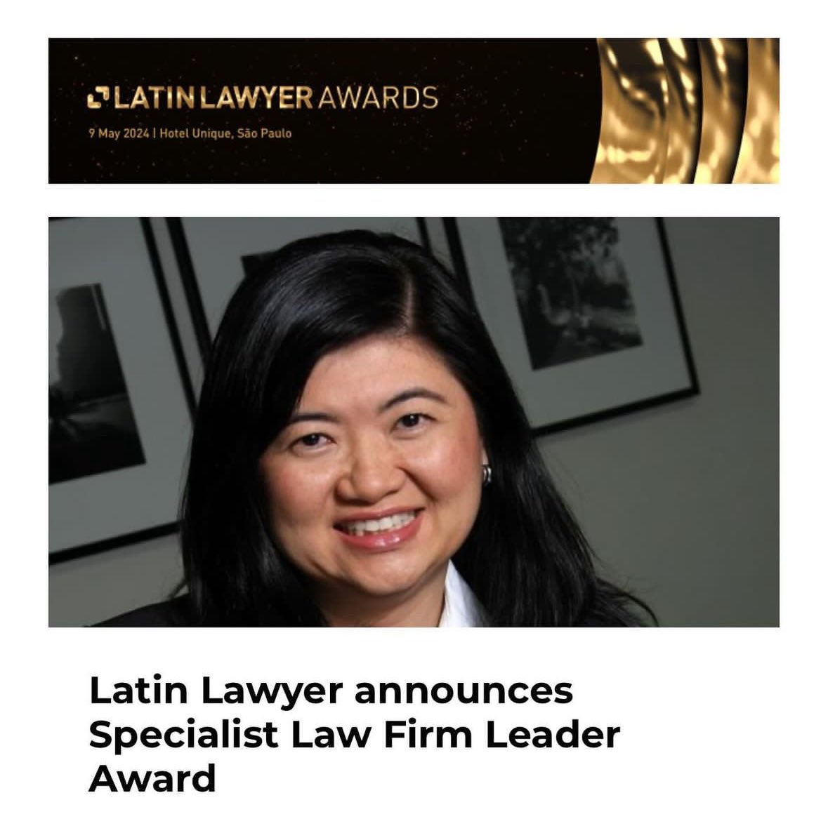 So happy and honored to have deserved the Latin Lawyer Specialist Law Firm Leader of the Year Award, and even happier to have been represented by my dear Ilse Salazar Andriotti as I was teaching at APET Direito Tributário !! Thanks Ilse for such a great gesture!!