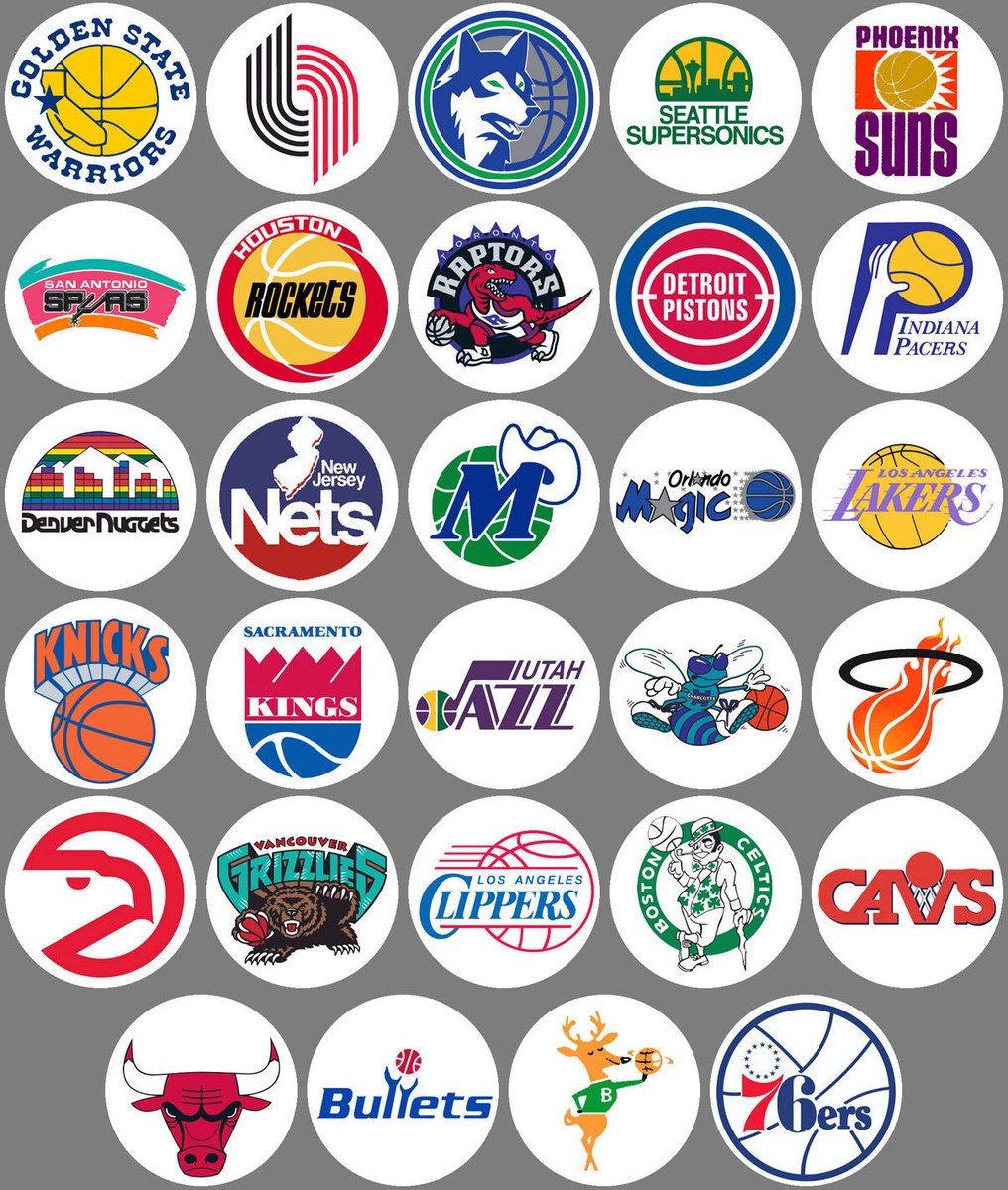 Retro NBA logos. 🏀 Which one is your favorite?