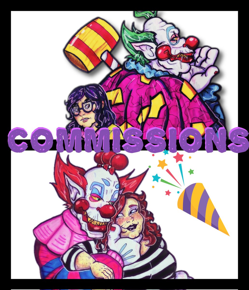 MarsintheCorner's tweet photo. These are commissions I did for @cageyshick and @AngelBlitzUw! I loved doing these🥰🥰🥰

#myart #commissions #commissionsopen #killerklownsfromouterspace #kkfos #killerklowns #slim #jumbo #kkfosslim #kkfosjumbo https://t.co/rp94wFPV9s