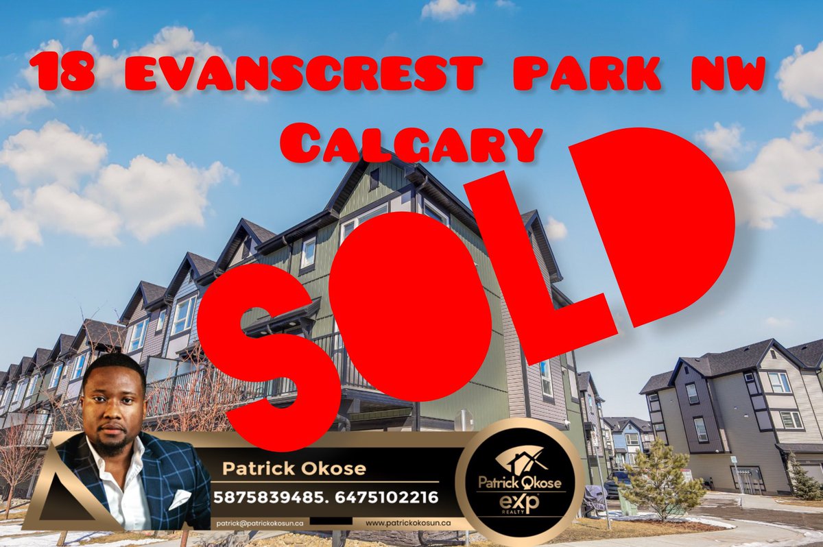 SOLD!!! Welcome to this well pampered gem. Townhouse in highly desired Evanston NW of the city. Offering 3 bedrooms, 3 baths and located close to EASY ACCESS to Downtown, Airport, Stoney trail, Metis!!!. #therealpatrickokose #comingsoon #skyviewcalgary #skyview #skyviewyyc