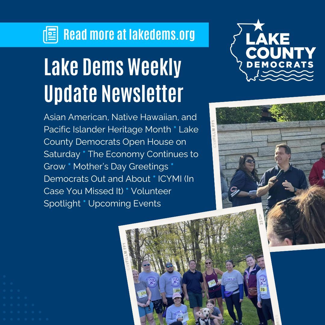 Our latest newsletter is now live at buff.ly/3WwUQPR! 

#LakeDems #LakeCountyIL #BlueWave2024 #IllinoisDems