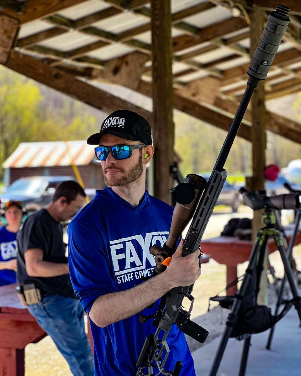 Aaron, our design engineer, using the FX7 at PRS. bit.ly/3JCIYV0 . . . . . #FaxonFirearms #Firearms #FX7 #Manufacturing #Machining #Engineering #Rifle #BoltAction #SuppressedShooting #TargetShooting #SickGuns #GunChannels #PRS #precisionshooting