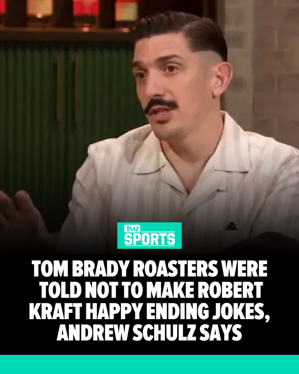 #AndrewSchulz says comedians were told NOT to make any Robert Kraft massage jokes during the #TomBrady roast, explaining why TB12 confronted Jeff Ross!

Watch the clip 👉 tmz.me/Dvq9ewj