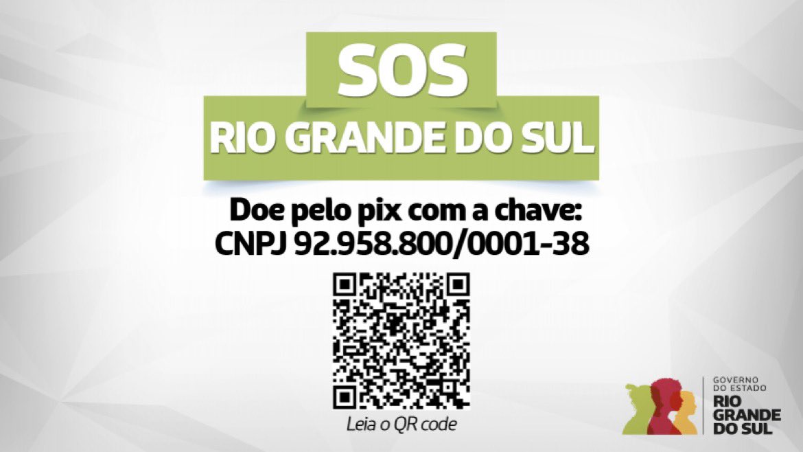 Se puderes, doe. Qualquer real ajuda. #SOSRS