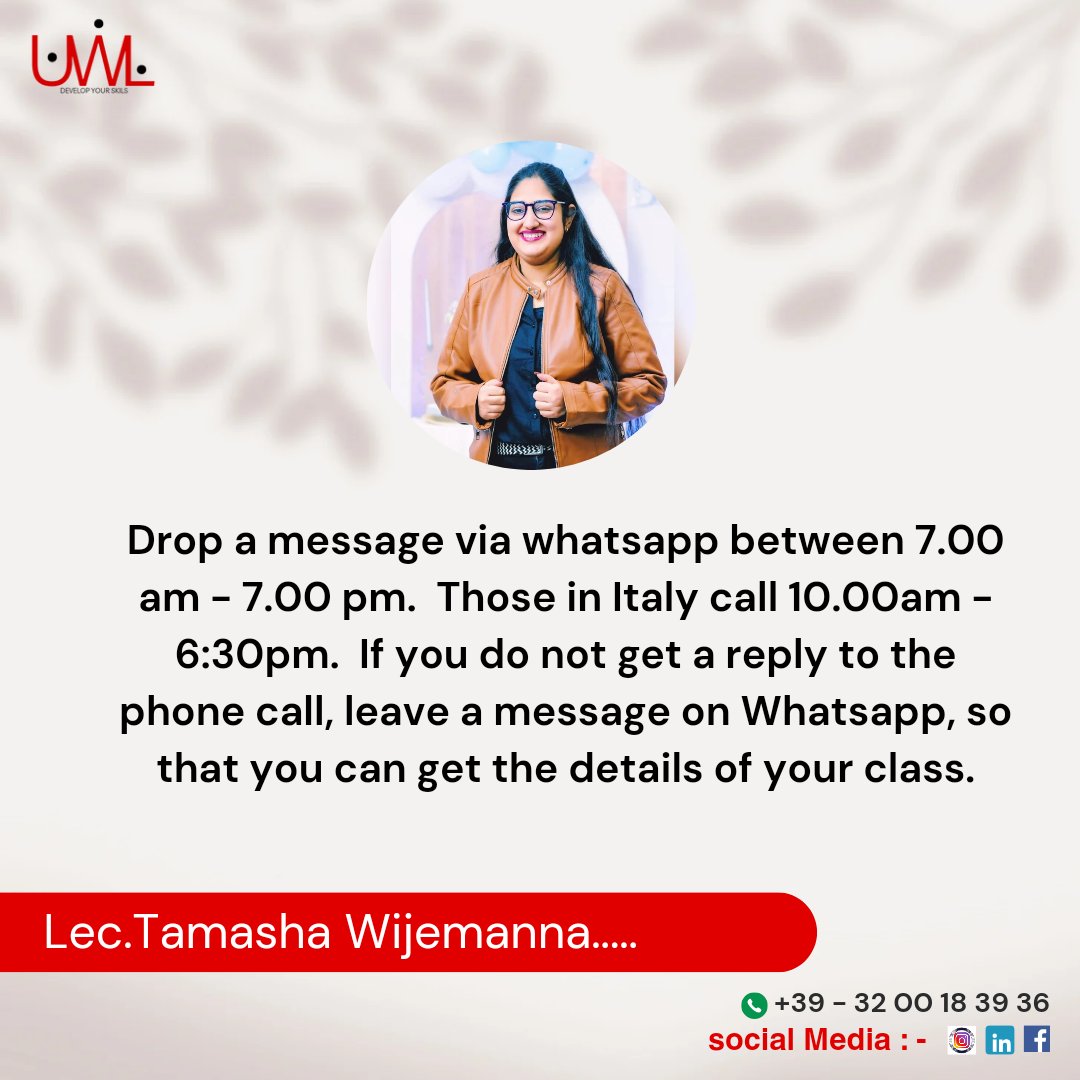 tami_Wijemanna's tweet image. වෙලාවක් වෙන් කර ගන්න... ❤️
Make time for your classes too... 🤍

#TimeManage #ItalianClass #LearnItalian #OnlinEducation