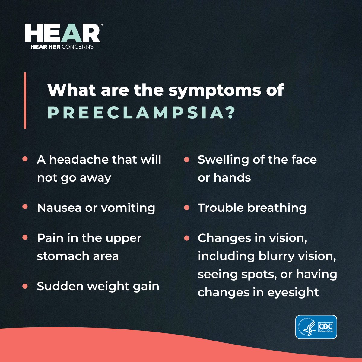 #DYK that preeclampsia, a pregnancy-related complication that is characterized by high blood pressure, happens in about 1 in 25 pregnancies in the U.S.? Learn more about signs to look for during and after pregnancy: bit.ly/3y1J1XQ #PreeclampsiaAwarenessMonth #HearHer