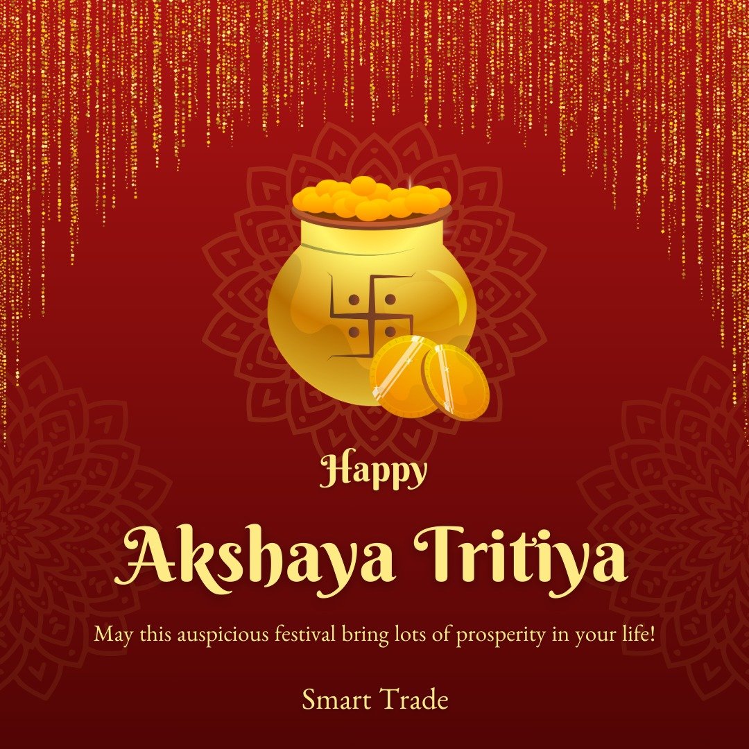 Happy Akshaya Tritiya! May this auspicious day bring you prosperity, abundance, and joy that lasts a lifetime 

#AkshayaTritiya #AkshayaTritiya2024 #DivineBlessings #AkshayaTritiyaWishes #FestivalOfWealth #BlessingsOfAkshayaTritiya