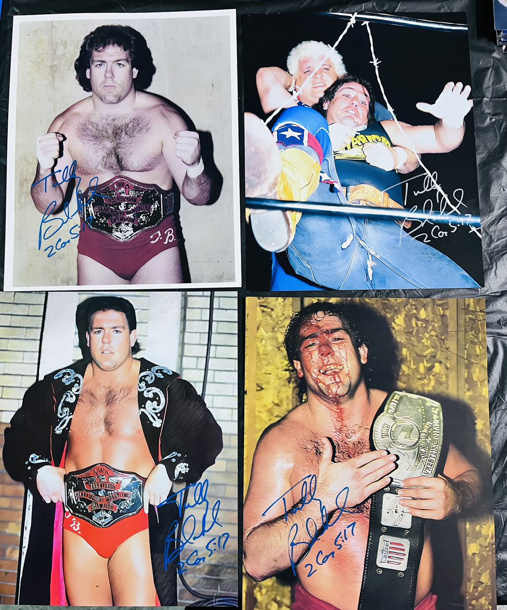 We have a few extra Tully Blanchard signed 8X10s from last weekend’s @80sWrestlingCon. Please message us if you are interested in one. Thank you!