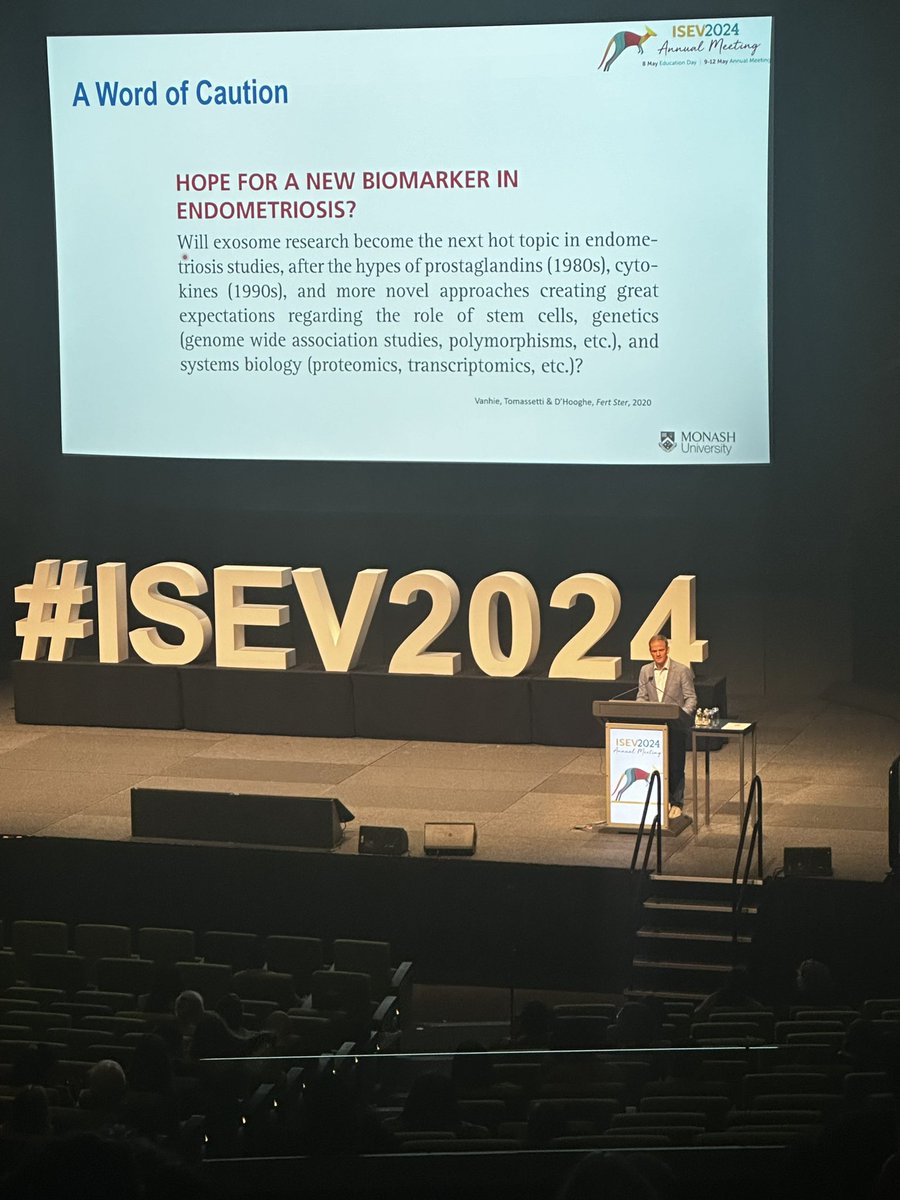 Endometriosis is a beast-Can #ExtracellularVesicles tell us more? A great talk by @TTapmeier @IsevOrg @IsevComms #isev2024
