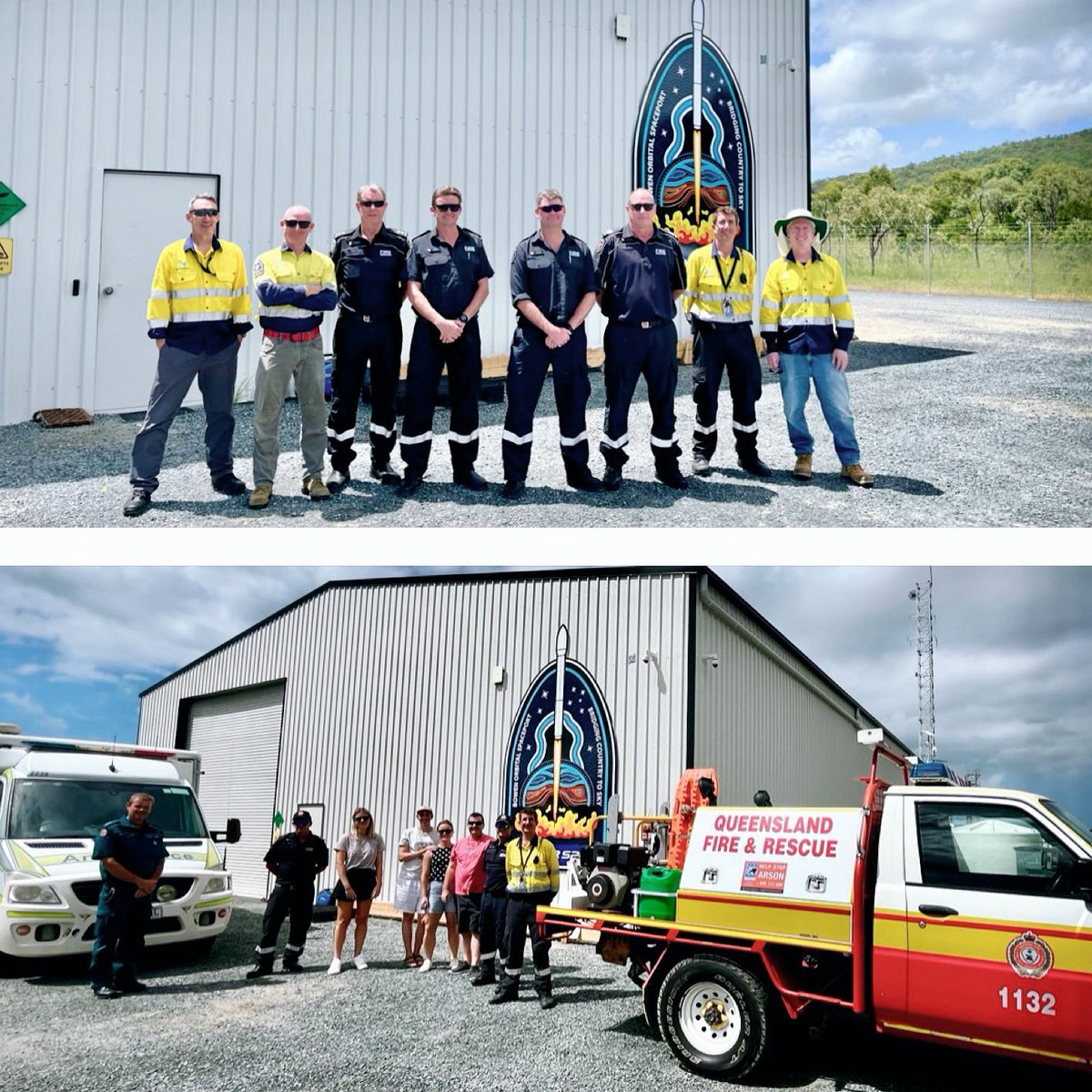 Shoutout to our dedicated Bowen Fire & Rescue and Paramedics teams who visited the Bowen Orbital Spaceport #BOS to learn more about our upcoming #TestFlight1 launch and Australia's new space industry...🇦🇺🚀 🛰️ (Launch date TBD, pending launch permit.) @QldAmbulance @QldFES