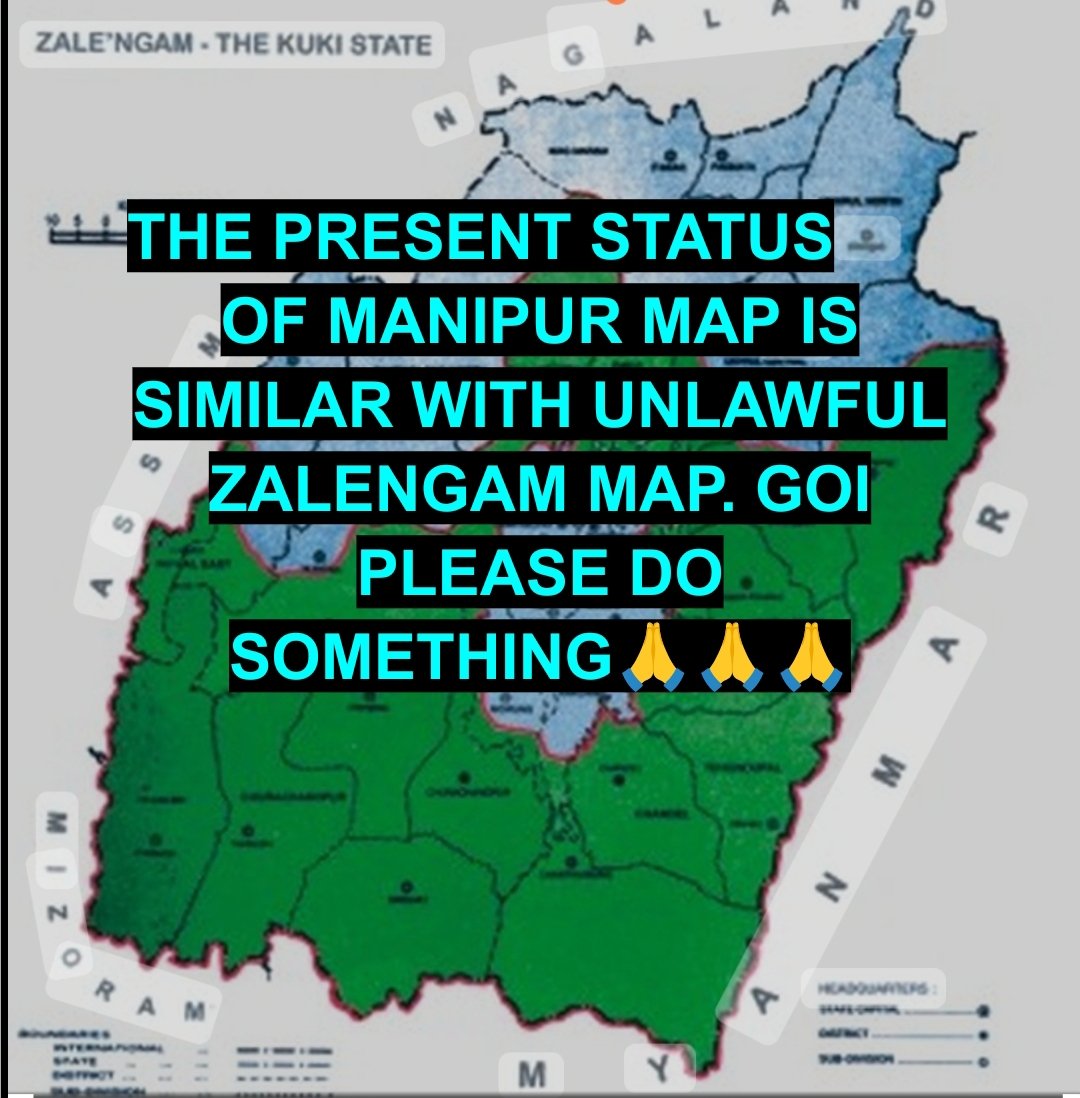 Dear Sir PM Modiji in order to form below Manipur Map. KukiNarcoTerrorist have started ethnic cleansing Hindu minority Meitei  from kukiNarcoTerrorist dominated area on 3rd May 2023. We don't want Zalengam Map or any Map inside Manipur, India. @PMOIndia @NBirenSingh@UNHumanRights