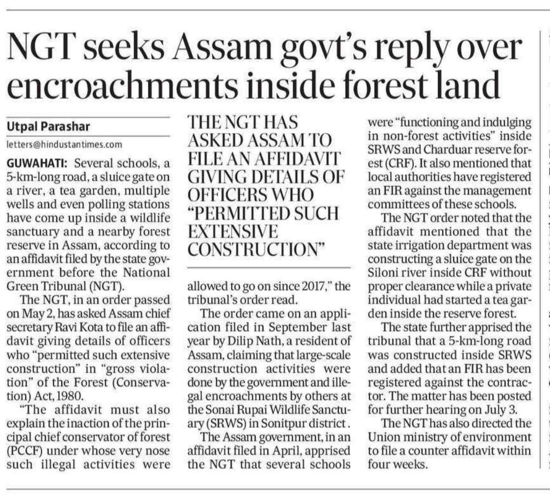 Road, schools, tea garden, polling booths and more.........all inside a protected forest in Assam