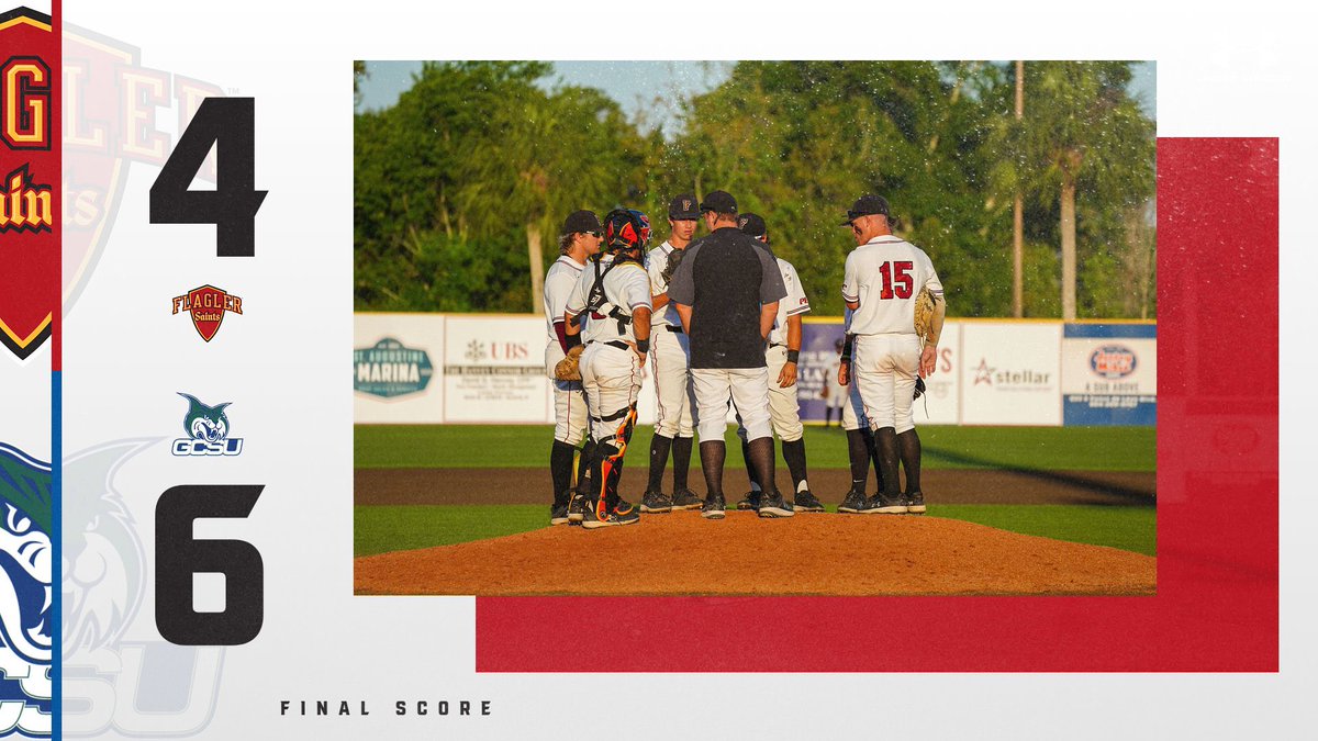 Your final score from tonight’s game‼️ Saints are back at it tomorrow for Game 2 of the series at 2 p.m. and Game 3 (if necessary) at 6 p.m.🔜 #GoSaints x @FlaglerSports