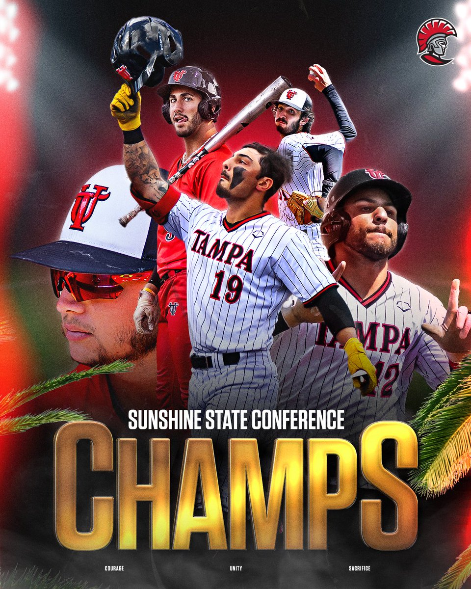 This keeps happening‼️ Took home the @D2SSC hardware, but far from done. #Chasing9 4️⃣ straight SSC championships 2️⃣3️⃣ total SSC championships 1️⃣8️⃣ SSC titles in 2000s #TampaBaseball⚾️ #StandAsOne🛡️