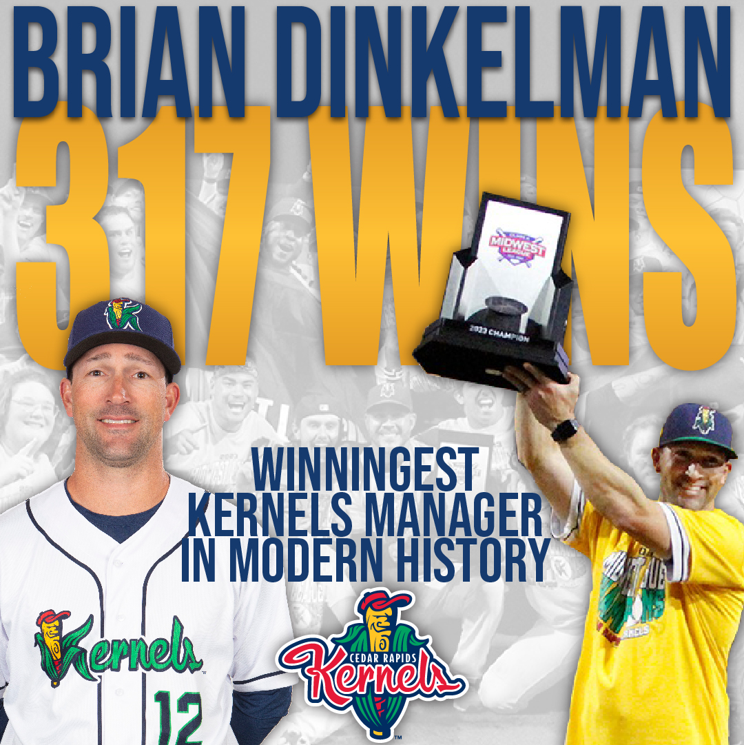 Congratulations to our manager Brian Dinkelman on becoming the franchise's winningest manager in our modern era