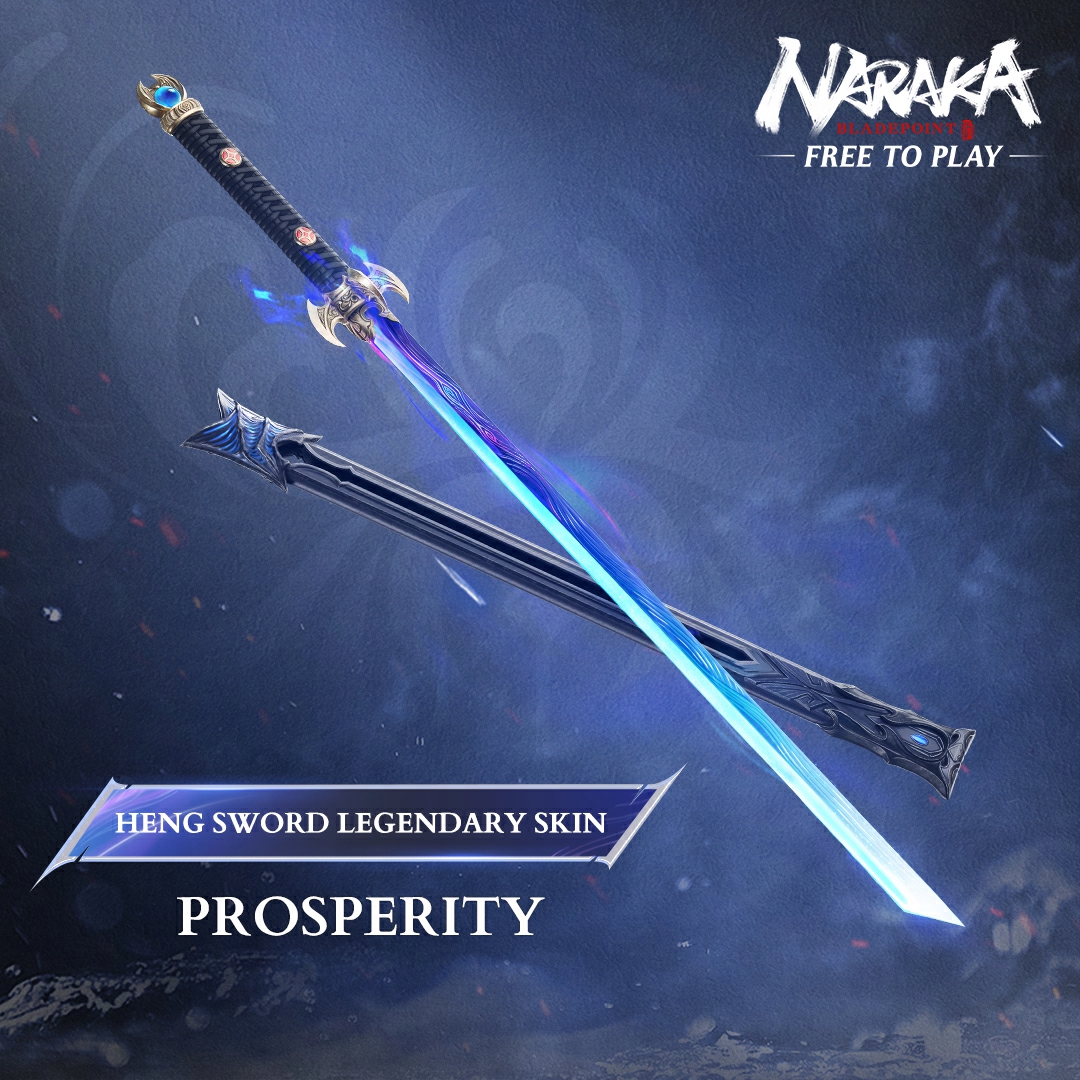 The essence of a blade is to end all violence in the world and protect people through violence. A blessing and a curse. The Heng Sword Legendary Skin: Prosperity, is now available in game store. #NARAKABLADEPOINT