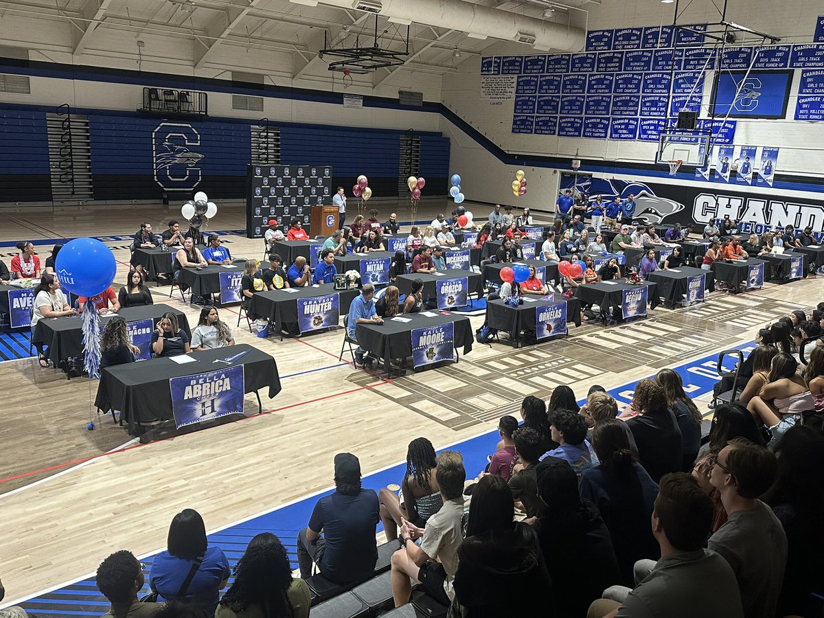 Incredible signing event at Chandler High! Congratulations to our 31 athletes signing today!