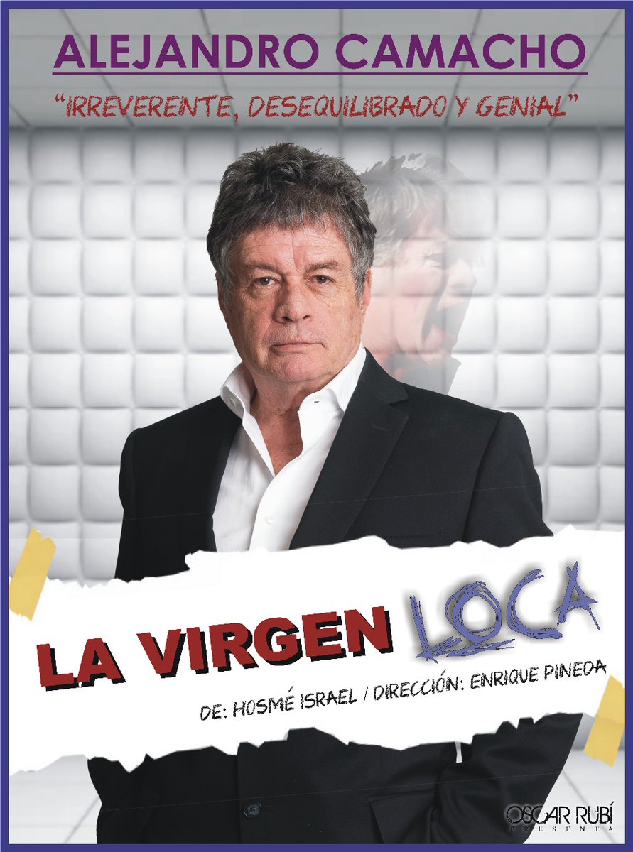 Regresa Alejandro Camacho con “La virgen loca”, y la llevará de gira por el país; en junio, 14 en Saltillo; 15, en Monterrey, y 22 en CDMX en el “Rodolfo Usigli” #teatro #imperdible #sandymoon #disecciontv
