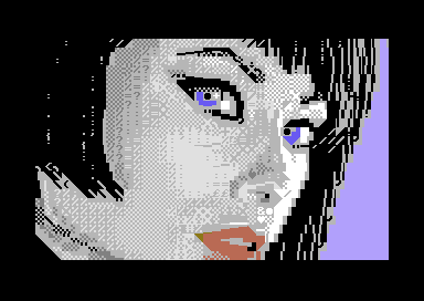 I appreciate CSDB hosting demoscene work for decades...I'm frustrated by the forced palette...there are minor differences but the left is a darker CSDB palette that makes the lighting transitions on the forehead worse...  Still, I feel satisfied with this #PETSCII piece for the