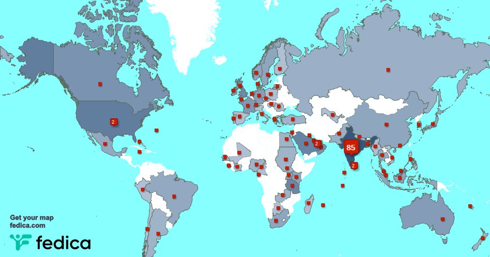 I have 74 new followers from Saudi Arabia 🇸🇦, and more last week. See fedica.com/!FareethS