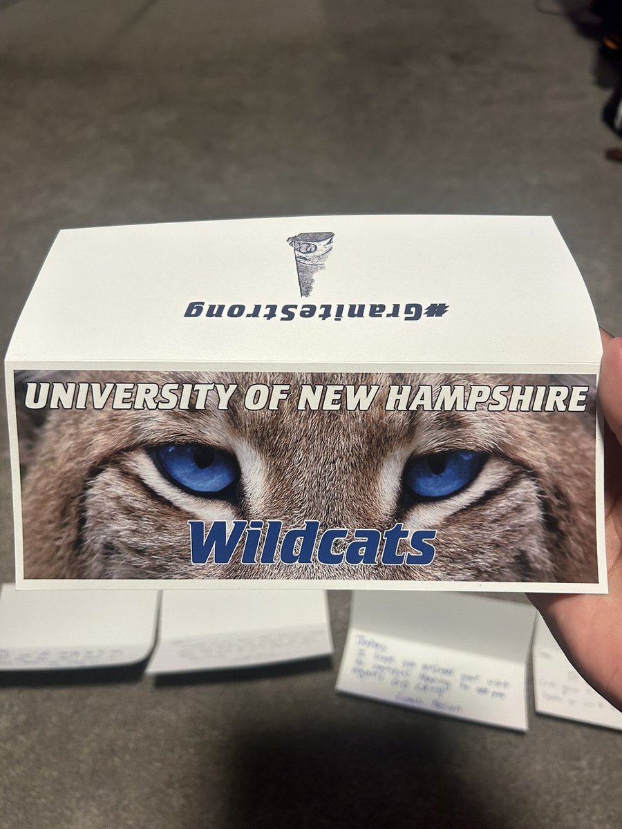 Thank you @CoachScottJames and the @UNH_Football Coaching Staff for the letters and support! I appreciate all of you for taking the time to write these for me. Super thankful for the opportunity given to me! @603Recruiting @pwayfootball