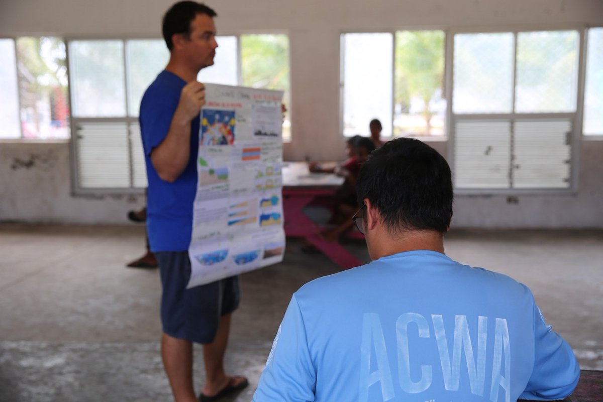 Empowering minds and sparking action! The ACWA Team conducted learning activities on clean water access & climate change adaptation, reaching students across Wotje 🇲🇭 Community & neighboring atolls. 53 engaged participants, eager to learn & discuss solutions🙌 #LifeWithACWA