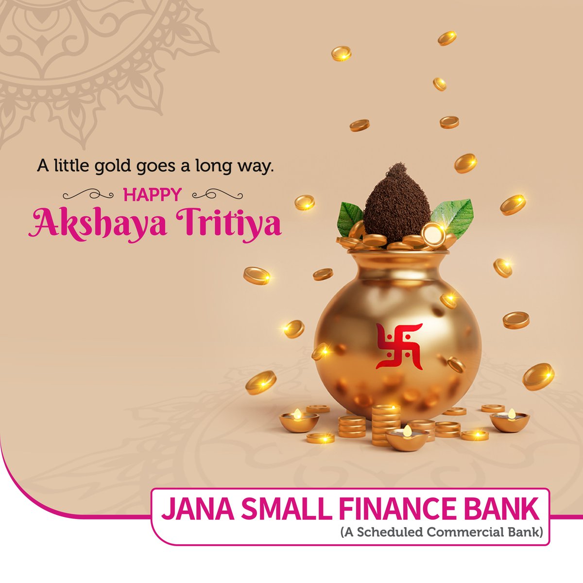 This Akshaya Tritiya, invest the right way for a better tomorrow.

#janasmallfinancebank #akshayatritiya #festive