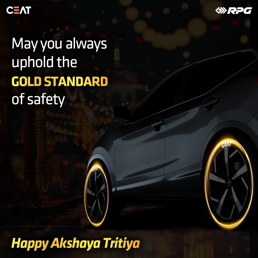 May this Akshaya Tritiya pave the way for a golden future ahead. May you drive on the path of prosperity and reach the destination of success.​

#CEAT #CEATTyres #AkshayaTritiya #HappyAkshayaTritiya #Fesitive #Safety #ThisIsRPG