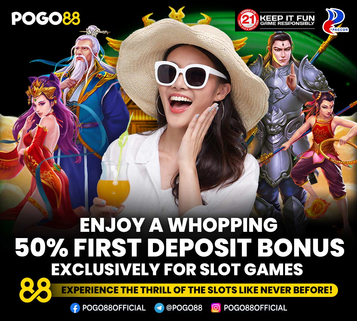 Experience the thrill of the slots like never before! Dive into the excitement and boost your chances of hitting those big wins from the very start
#POGO88 #slotgames #RegisterNow