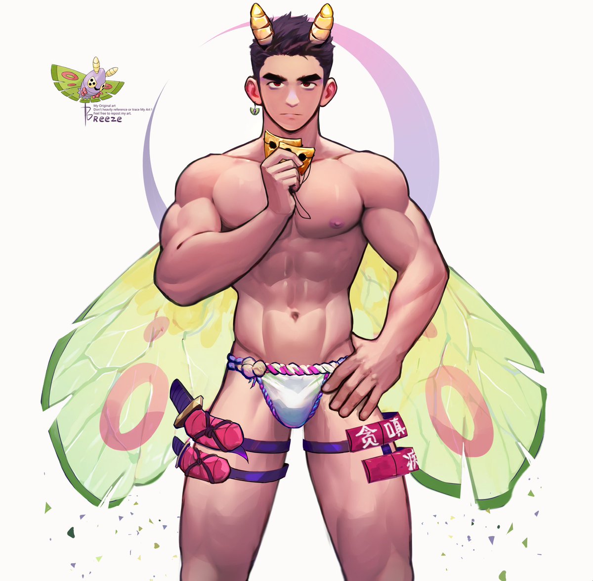 My Pokemon personification 73（Dustox)Don’t be afraid. It won‘t hurt soon. The unobstructed version, please obtain it on my patreon and Gumroad）