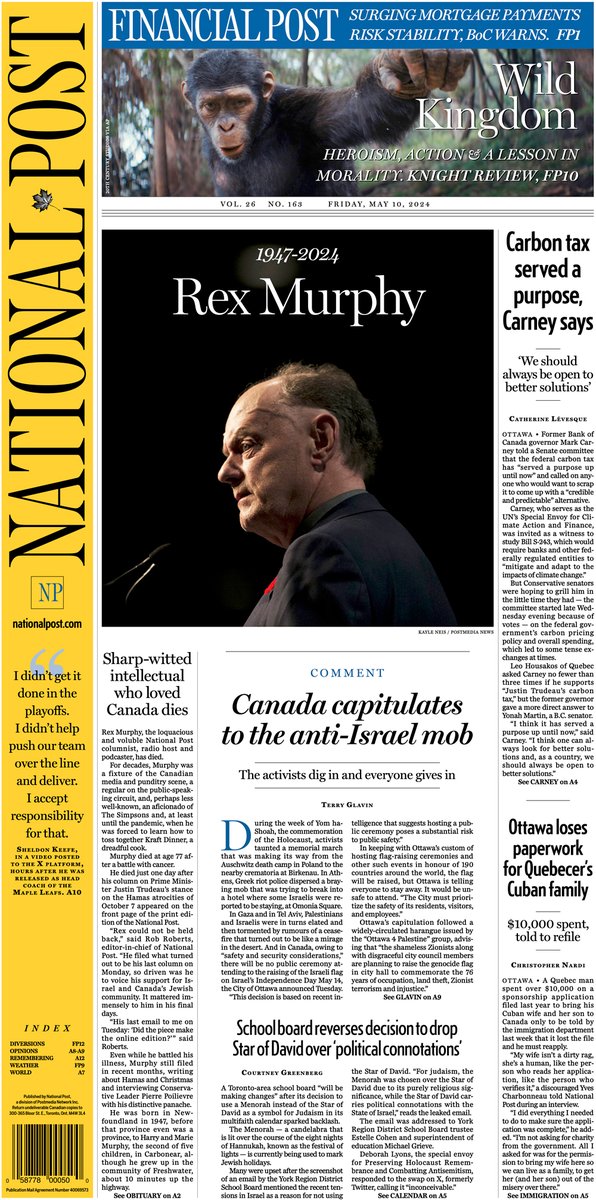 The Post's #frontpage for Friday, May 10, 2024.