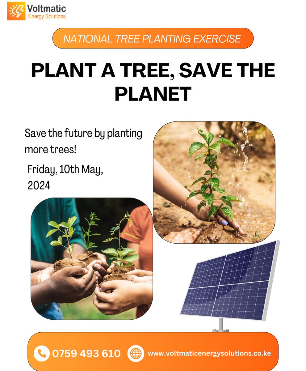 Embrace the power of nature and light up the world with green!🌿🌱 

Happy Tree Planting Day from Voltmatic Energy Solutions! Let's grow a sustainable future together.

#TreePlantingDay #SolarSolutions #GreenEnergy