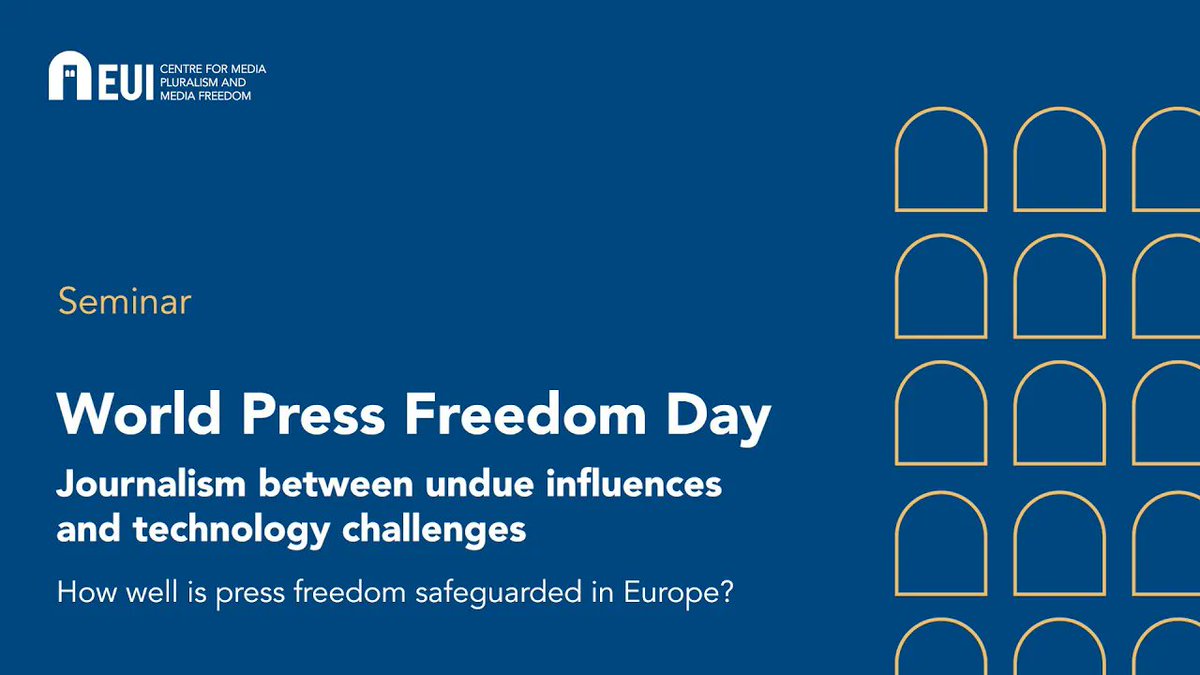 In celebration of #WPFD2024 last week, the @EUI_CMPF hosted a seminar addressing journalism's contemporary challenges 🗞️Read the main insights and listen to the presentations by @PLParcu, @IvaLitre, @eldaelda, @UrbanoReviglio and @robertacarlini 🎥eui.eu/news-hub?id=un…