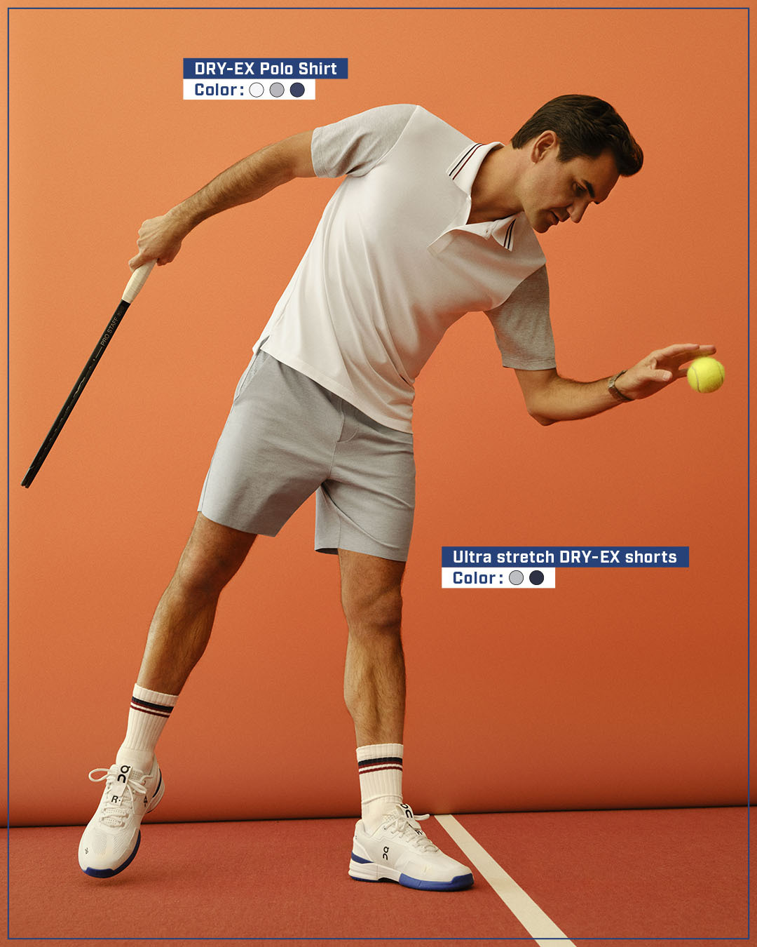 UNIQLO Ambassadors on X DRY EX Polo Shirt A breathable polo shirt with a sporty sense of elegancy. Ultra stretch DRY EX shorts Stretchy shorts with a retro color accent and the performance of DRY EX. ...