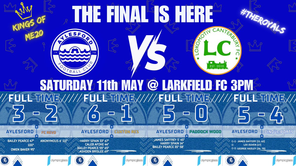🏆ITS CUP FINAL TIME🏆 @KCFL1516 LLC League Cup First of 2 finals this week vs @LokomotivCantFC. We will be pushing to add more silverware to the League Winners Trophy 🏆 All support welcome! If your coming give us a repost to show your support. 🔁 #ME20KINGS #CupFinal